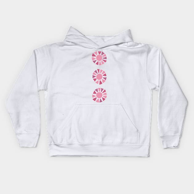 Pink modern sunshine | Cabin Crew Series Kids Hoodie by Ipoole